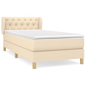 vidaXL &Kappa;&rho;&epsilon;&beta;ά&tau;&iota; Boxspring &mu;&epsilon; &Sigma;&tau;&rho;ώ&mu;&alpha; &Kappa;&rho;&epsilon;&mu; 80 x 200 &epsilon;&kappa;. &Upsilon;&phi;&alpha;&sigma;&mu;ά&tau;&iota;&nu;&omicron;