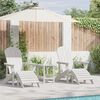 vidaXL Έπιπλα Χαλάρωσης Κήπου 3 pcs Λευκό 38 x 38 x 46cm Πλαστικό