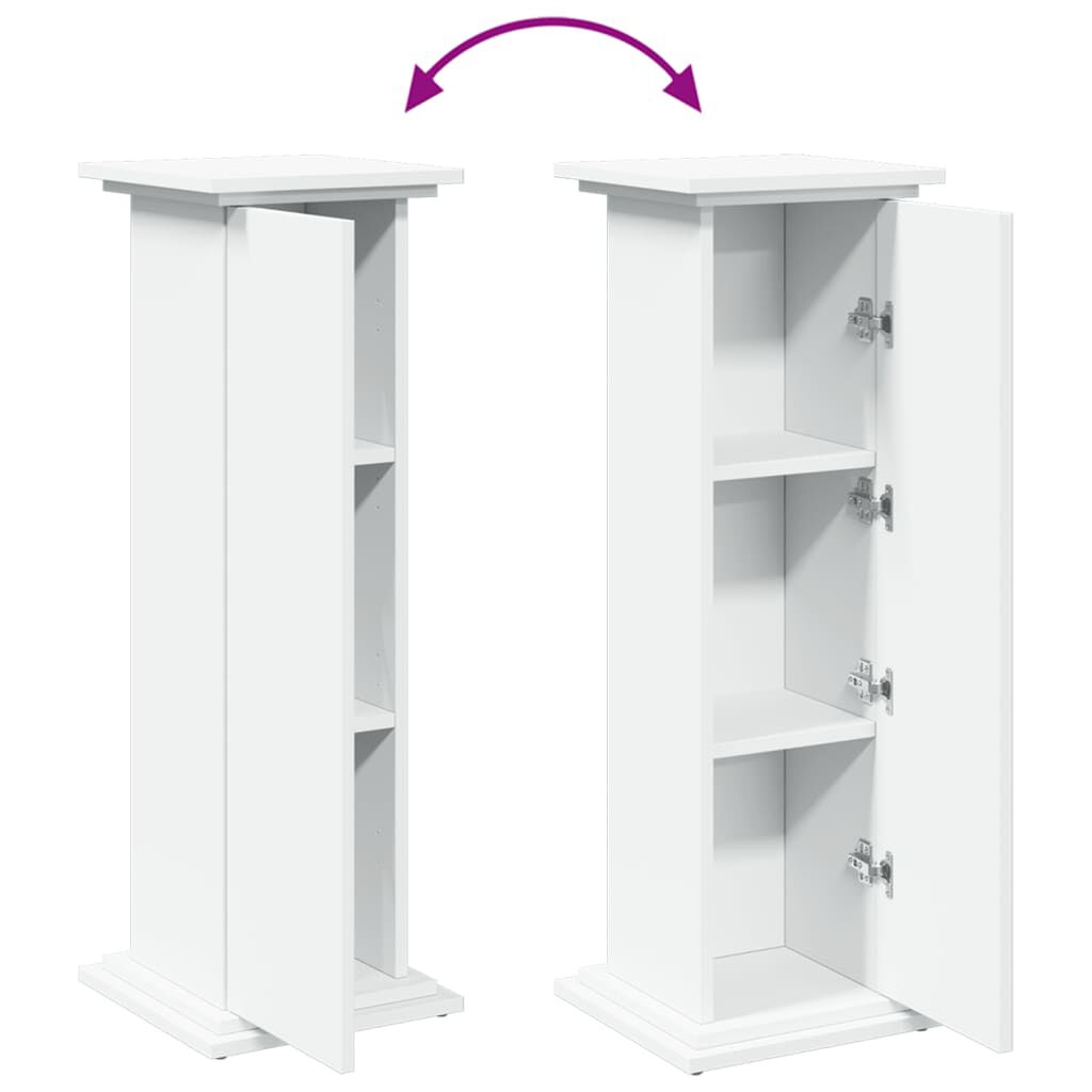 vidaXL Βάση Οθόνης με Αποθ. Λευκή 31x30x90 εκ. Επεξεργασμένο Ξύλο