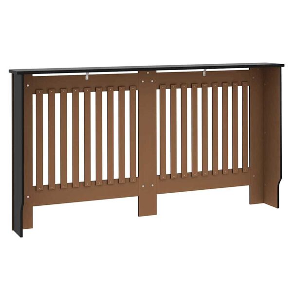 vidaXL Καπάκι Καλοριφέρ 2 pcs Μαύρο 152 x 19 x 81.5 cm
