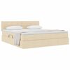 vidaXL Κρεβάτι με αποθηκευτικό χώρο και στρώμα Κρέμ 180 x 200 cm