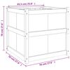 vidaXL Ζαρντινιέρα Λευκή 70 x 70 x 70 εκ. από Μασίφ Ξύλο Πεύκου