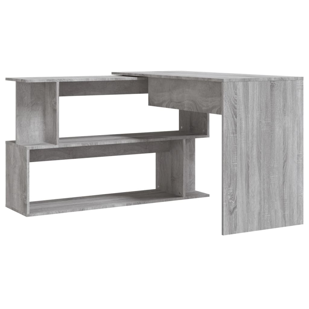 vidaXL Γραφείο Γωνιακό Γκρι Sonoma 200x50x76 εκ. Επεξεργασμένο Ξύλο
