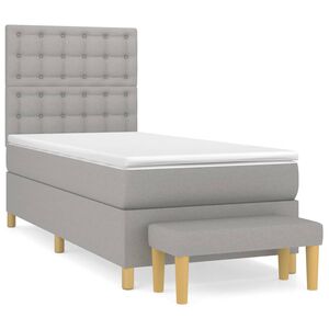 vidaXL &Kappa;&rho;&epsilon;&beta;ά&tau;&iota; Boxspring &mu;&epsilon; &Sigma;&tau;&rho;ώ&mu;&alpha; &Alpha;&nu;&omicron;&iota;&chi;&tau;ό &Gamma;&kappa;&rho;&iota; 90x200 &epsilon;&kappa;. &Upsilon;&phi;&alpha;&sigma;&mu;ά&tau;&iota;&nu;&omicron;