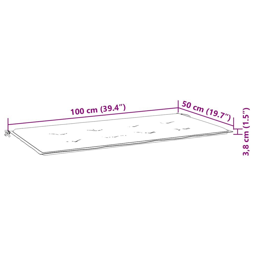 vidaXL Μαξιλάρι Πάγκου Κήπου Κρεμ 100x50x4 εκ. Ύφασμα Oxford