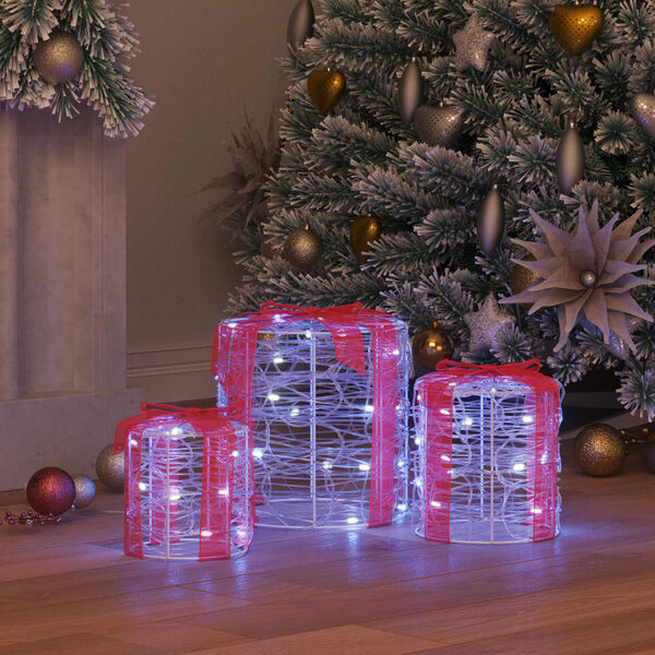 vidaXL &Delta;&iota;&alpha;&kappa;ό&sigma;&mu;&eta;&sigma;&eta; &Kappa;&omicron;&upsilon;&tau;&iota;&omicron;ύ &Delta;ώ&rho;&omicron;&upsilon; 3 pcs &Psi;&upsilon;&chi;&rho;ό &lambda;&epsilon;&upsilon;&kappa;ό 20 x 20 x 21 &epsilon;&kappa;