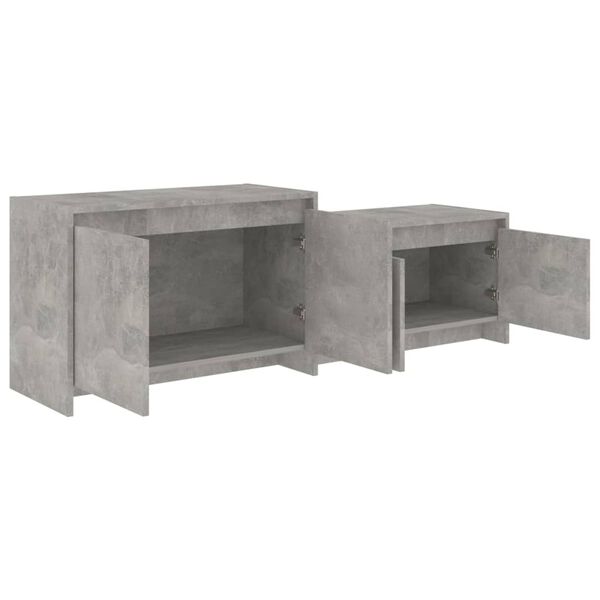 vidaXL Έπιπλο Τηλεόρασης Γκρι Σκυρ. 146,5x35x50 εκ. Επεξ. Ξύλο