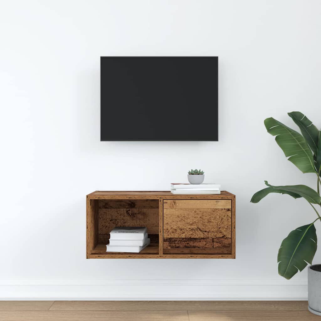 vidaXL Έπιπλο Τηλεόρασης Παλιό ξύλο 60x31x25,5 εκ. Επεξεργασμένο Ξύλο
