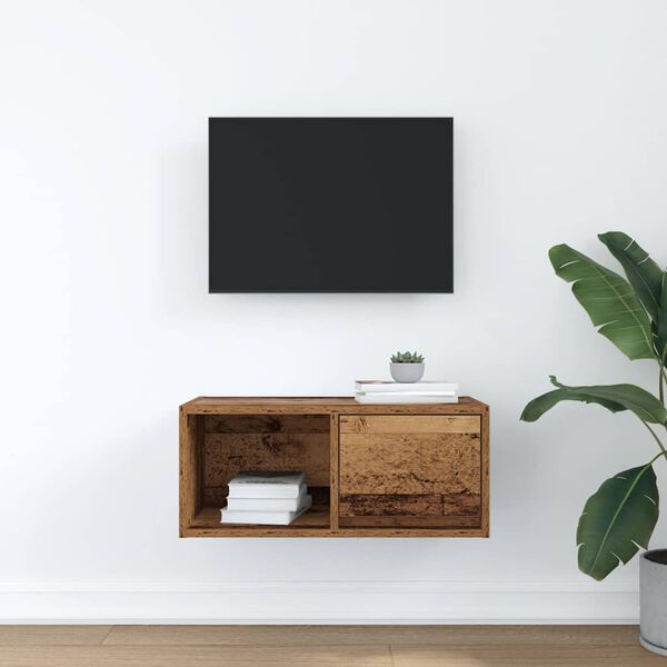 vidaXL Έπιπλο Τηλεόρασης Παλιό ξύλο 60x31x25,5 εκ. Επεξεργασμένο Ξύλο