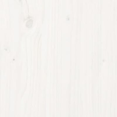 vidaXL Ζαρντινιέρα με Ράφι Λευκή 39x39,5x114εκ. από Μασίφ Ξύλο Πεύκου
