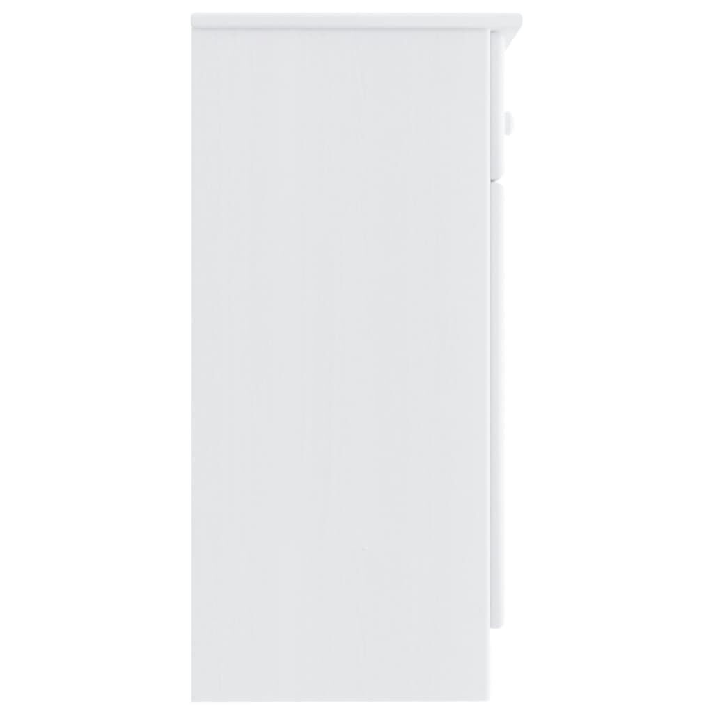 vidaXL Ντουλάπι ALTA Λευκό 112 x 35 x 73 εκ. από Μασίφ Ξύλο Πεύκου