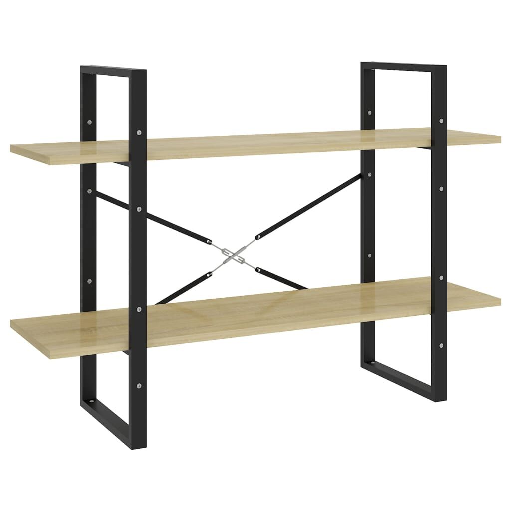 vidaXL Βιβλιοθήκη με 2 Ράφια Sonoma Δρυς 100 x 30 x 70 εκ. Επεξ. Ξύλο