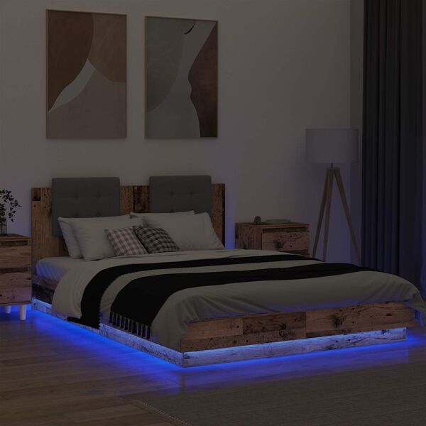 vidaXL &Kappa;&rho;&epsilon;&beta;ά&tau;&iota; &mu;&epsilon; &Kappa;&epsilon;&phi;&alpha;&lambda;ά&rho;&iota; &Pi;&alpha;&lambda;&iota;ό &Xi;ύ&lambda;&omicron; 160 x 200 cm &Epsilon;&pi;&epsilon;&xi;&epsilon;&rho;&gamma;&alpha;&sigma;&mu;έ&nu;&omicron; &xi;ύ&lambda;&omicron;