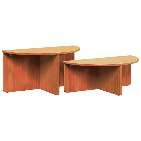 vidaXL Τραπεζάκι σαλονιού 2 pcs Καφέ κεριού 79 x 39.5 x 40 εκ