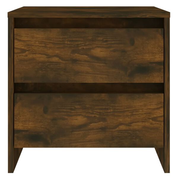 vidaXL Κομοδίνα 2 τεμ. Καπνιστή Δρυς 45x34,5x44,5 εκ. από Επεξ. Ξύλο