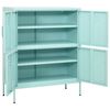 vidaXL Ντουλάπι Αποθήκευσης Χρώμα Μέντα 80 x 35 x 101,5 εκ. από Ατσάλι