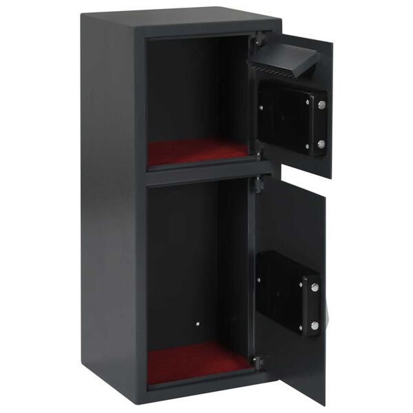 vidaXL Ψηφιακό Ασφαλές Σκούρο γκρι 35 x 31 x 80 εκ. Ατσάλι