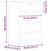 vidaXL Κρεμαστό Ντουλάπι "Riga" Ξύλο Sonoma Δρυς 40x29,5x60 εκ. από Τεχνητό Ξύλο