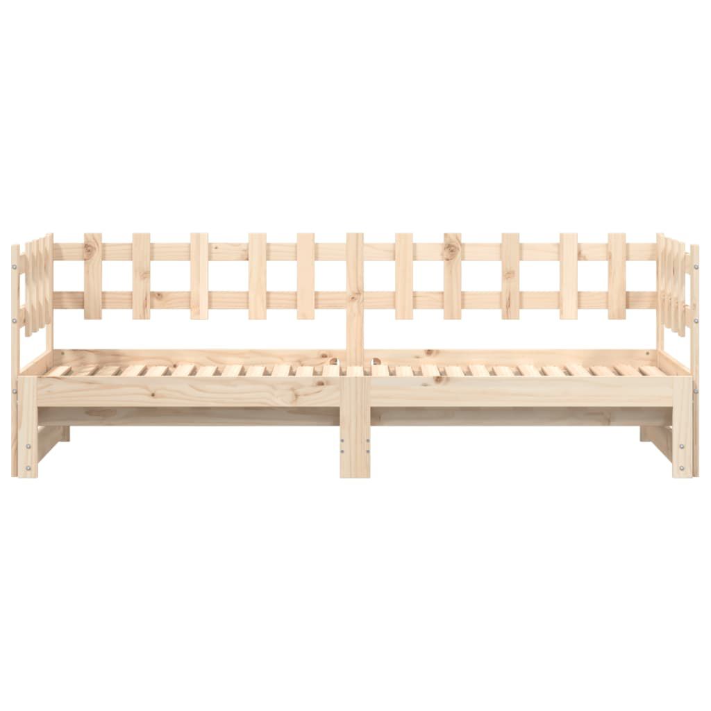 vidaXL Καναπές Κρεβάτι Συρόμενος 2x(90x190) εκ. Μασίφ Ξύλο Πεύκου