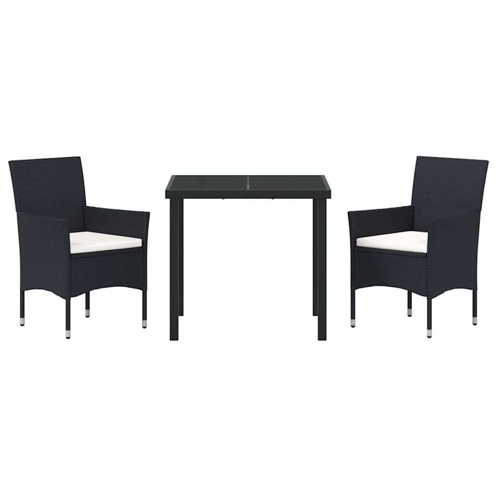 vidaXL Σέτ φαγητού για κήπο με μαξιλάρι 5 pcs Γκρι Πολυ ράταν