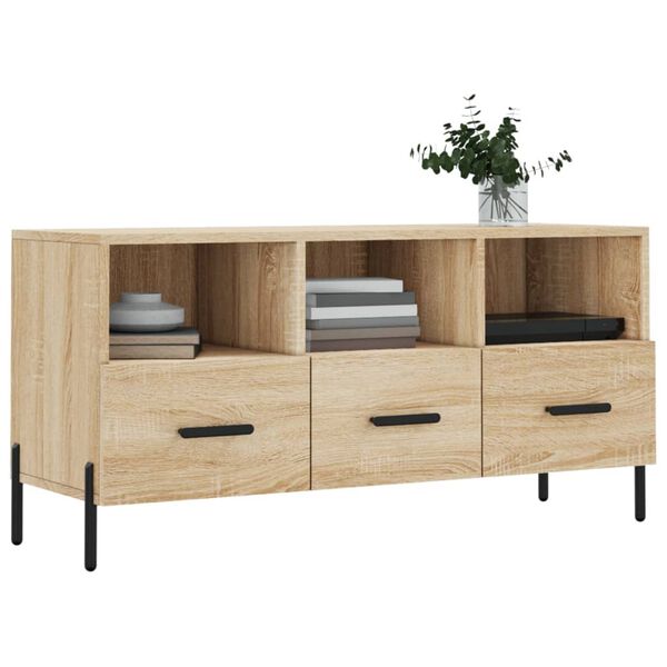 vidaXL Έπιπλο Τηλεόρασης Sonoma Δρυς 102 x 36 x 50 εκ. Επεξεργ. Ξύλο