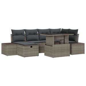 vidaXL &Sigma;&epsilon;&tau; &Kappa;&alpha;&nu;&alpha;&pi;έ &Kappa;ή&pi;&omicron;&upsilon; 7 pcs &Gamma;&kappa;&rho;&iota; &sigma;&upsilon;&nu;&theta;&epsilon;&tau;&iota;&kappa;ό &rho;&alpha;&tau;ά&nu;