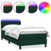 vidaXL &Kappa;&rho;&epsilon;&beta;ά&tau;&iota; Boxspring &mu;&epsilon; &Sigma;&tau;&rho;ώ&mu;&alpha; & LED &sigma;&kappa;&omicron;ύ&rho;&omicron; &pi;&rho;ά&sigma;&iota;&nu;&omicron; 100x220cm &Beta;&epsilon;&lambda;&omicron;ύ&delta;&iota;&nu;&omicron;
