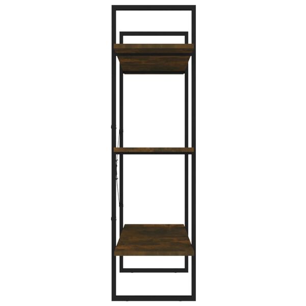 vidaXL Βιβλιοθήκη Καπνιστή Δρυς 100x30x105 εκ. από Επεξεργασμένο Ξύλο