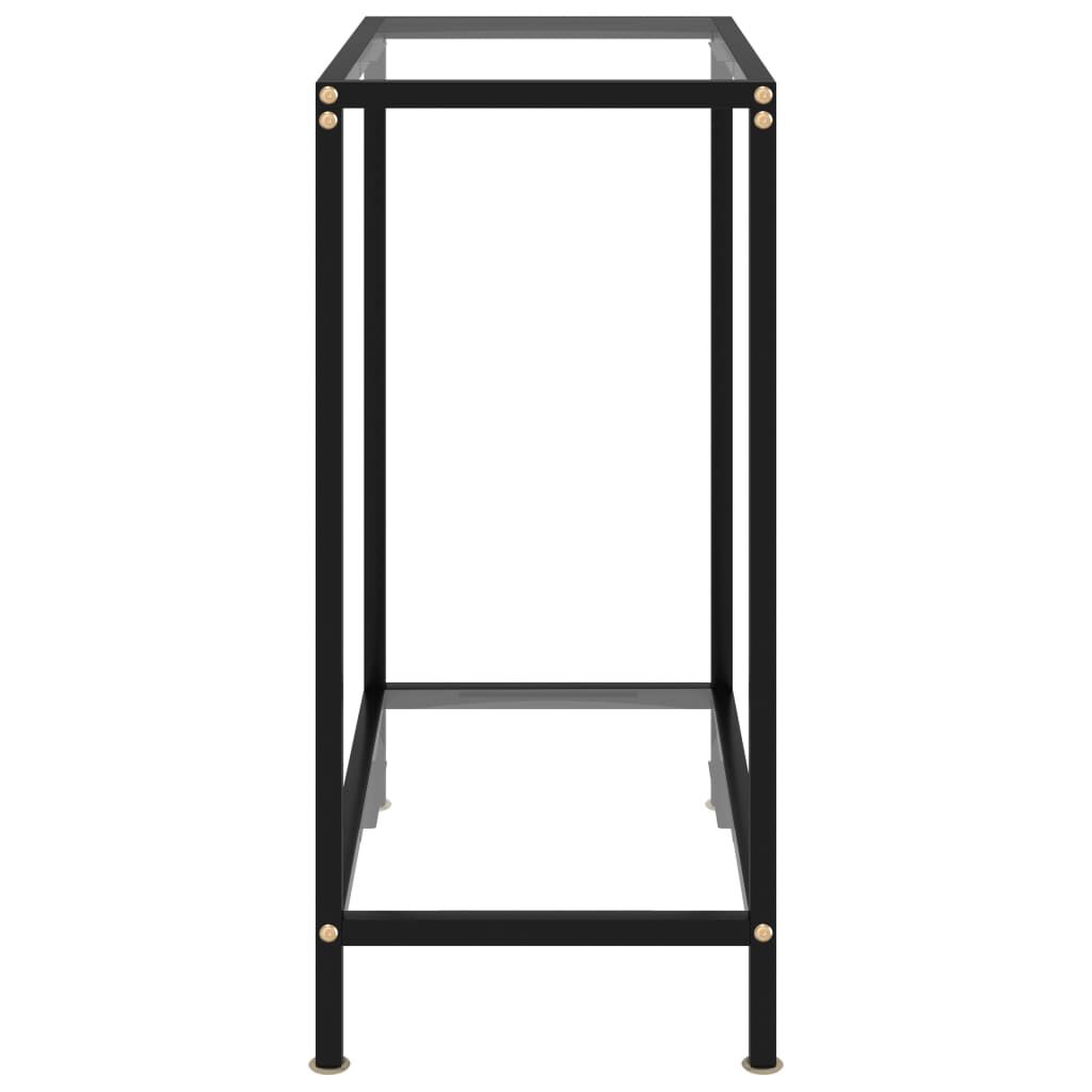 vidaXL Τραπέζι Κονσόλα Διαφανές 60 x 35 x 75 εκ. από Ψημένο Γυαλί