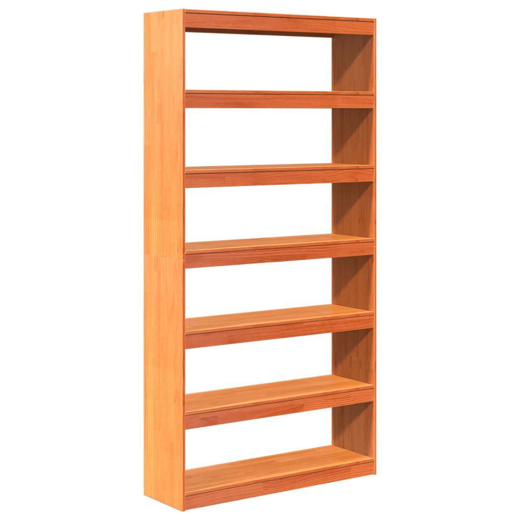 vidaXL Βιβλιοθήκη/Διαχωριστικό Χώρου 100x30x199,5 εκ Μασίφ Ξύλο Πεύκου