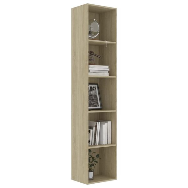 vidaXL Βιβλιοθήκη Χρώμα Sonoma Δρυς 40 x 30 x 189 εκ. Επεξ. Ξύλο