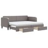 vidaXL Καναπές Κρεβάτι Συρόμενος Taupe 80x200 εκ. Υφασμάτινος Συρτάρια