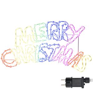 vidaXL Χριστουγεννιάτικη Πινακίδα με 240 LED Πολύχρωμο 100 x 50 cm PVC