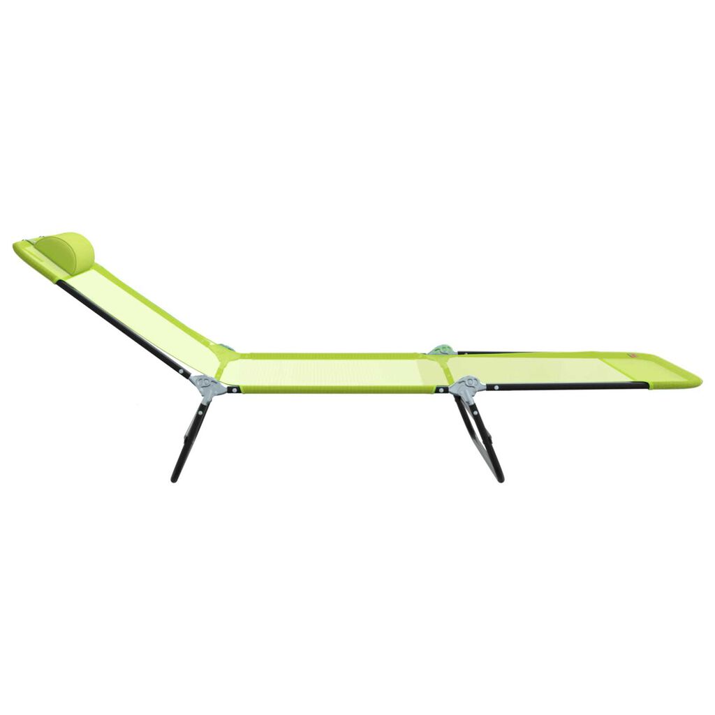 vidaXL Πτυσσόμενη ξαπλώστρα Πράσινο 182 x 55 x 85.5 εκ. Μέταλλο