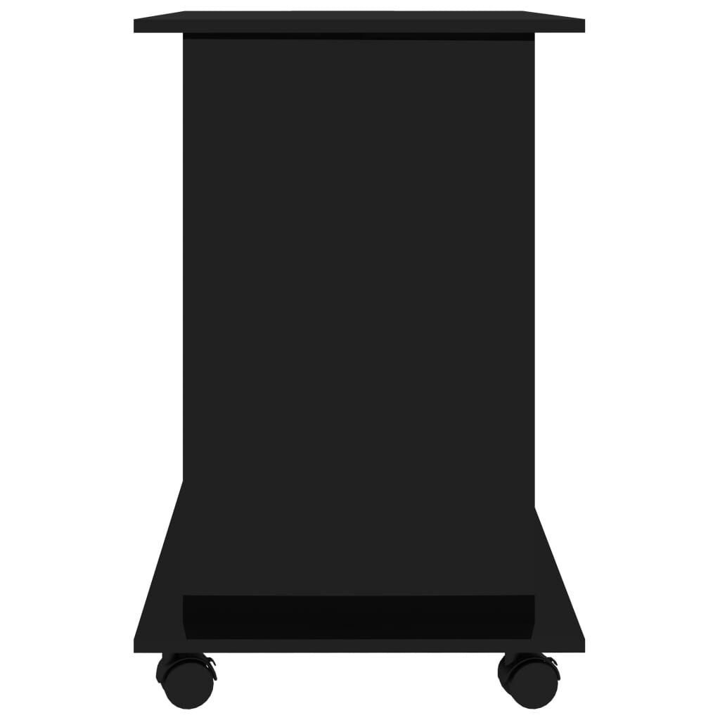 vidaXL Γραφείο Υπολογιστή Γυαλιστερό Μαύρο 80x50x75 εκ. Μοριοσανίδα