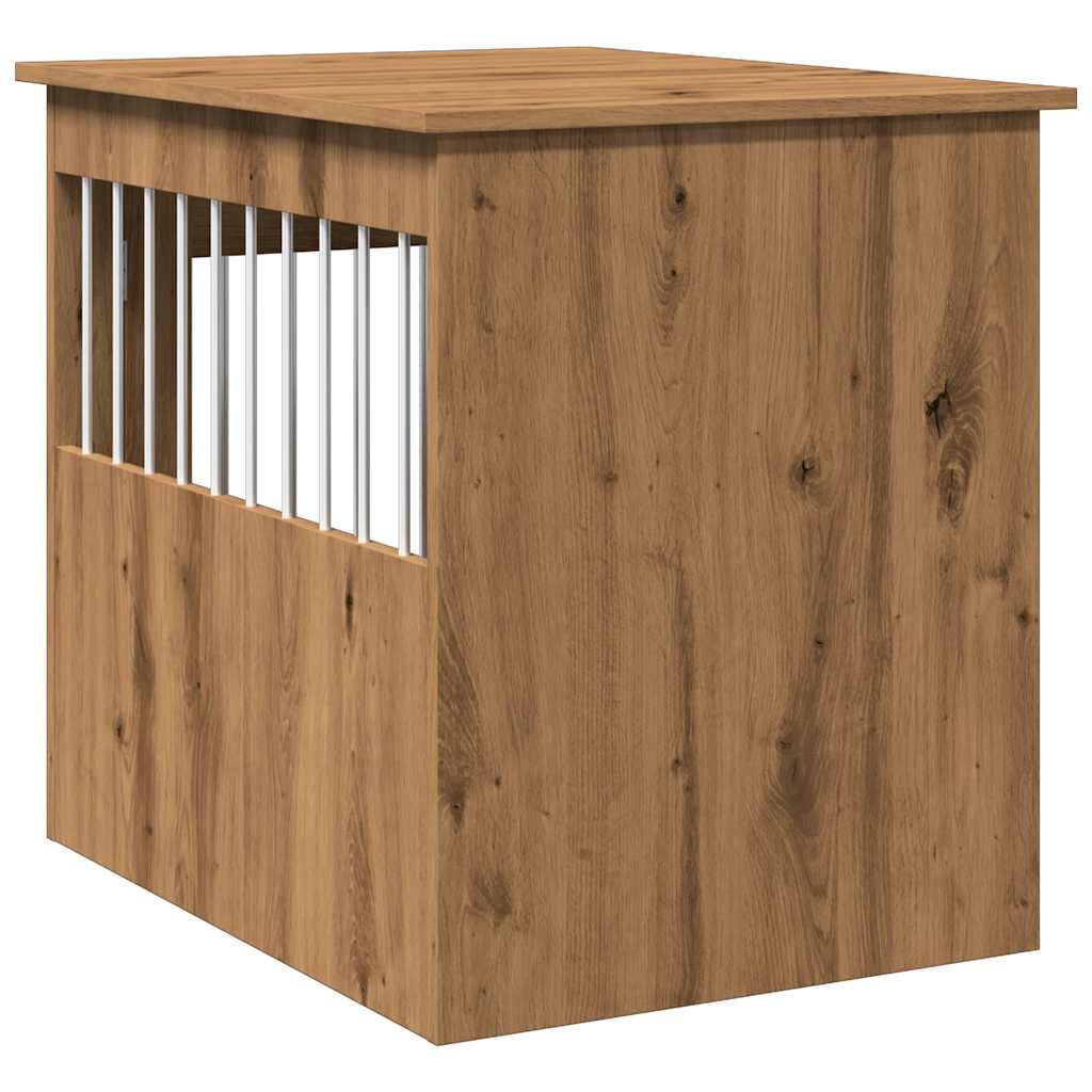 vidaXL Έπιπλα κλουβιού σκύλου Artisan Oak 55x75x65 cm