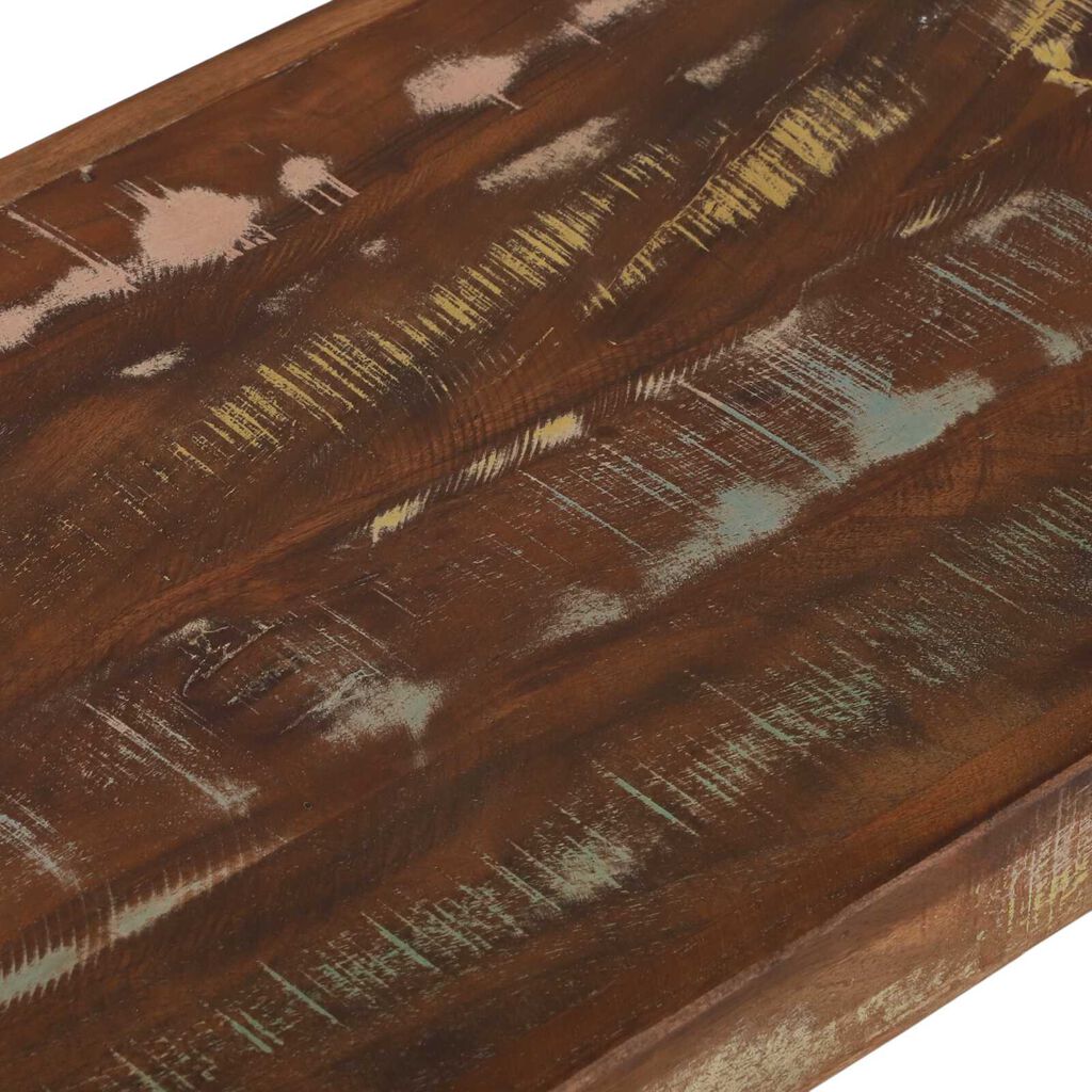 vidaXL Παγκάκι Πολύχρωμο 100x35x45 εκ Μασίφ Ξύλο Ανακυκλωμένο
