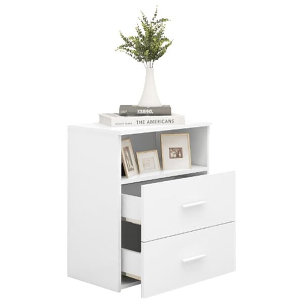 vidaXL Κομοδίνο Λευκό 50 x 32 x 60 εκ.