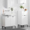 vidaXL Σετ Επίπλων Μπάνιου με συρτάρι 2 pcs Λευκό 39.5 x 36 x 88 εκ