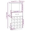 vidaXL Κάβα Κρασιών 45 x 34 x 100 εκ. από Μασίφ Ξύλο Πεύκου