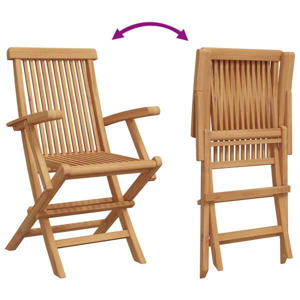 vidaXL Σετ Τραπεζαρίας Κήπου 2 pcs Καφέ Μασίφ ξύλο teak