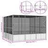 vidaXL Κλουβί Πουλιών Ανθρακί 302,5x324,5x211,5 εκ Γαλβανισμένο Χάλυβα