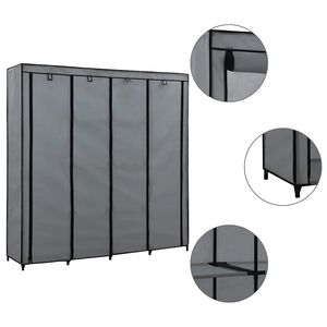 vidaXL &Nu;&tau;&omicron;&upsilon;&lambda;ά&pi;&alpha; &mu;&epsilon; 4 &Alpha;&pi;&omicron;&theta;&eta;&kappa;&epsilon;&upsilon;&tau;&iota;&kappa;ά &Tau;&mu;ή&mu;&alpha;&tau;&alpha; &Gamma;&kappa;&rho;&iota; 175 x 45 x 170 &epsilon;&kappa;.