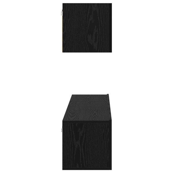 vidaXL Σετ TV Άλλο με αποθήκευση με πόρτα 4 pcs Μαύρη Δρυς 60 x 30 x 30 cm