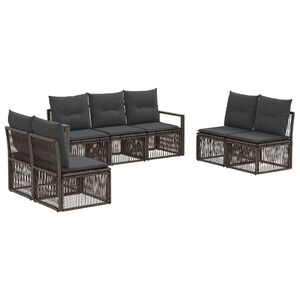 vidaXL &Sigma;&epsilon;&tau; &Kappa;&alpha;&nu;&alpha;&pi;έ &Kappa;ή&pi;&omicron;&upsilon; 7 pcs &Gamma;&kappa;&rho;&iota; &sigma;&upsilon;&nu;&theta;&epsilon;&tau;&iota;&kappa;ό &rho;&alpha;&tau;ά&nu;