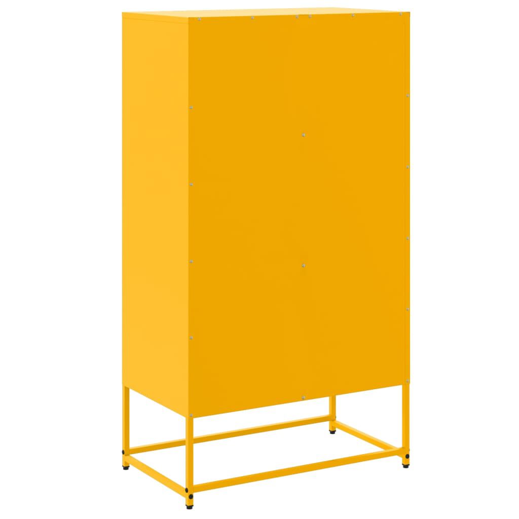 vidaXL Ντουλάπι Μουσταρδί 68,5x38,5x123,5 εκ. από Ατσάλι