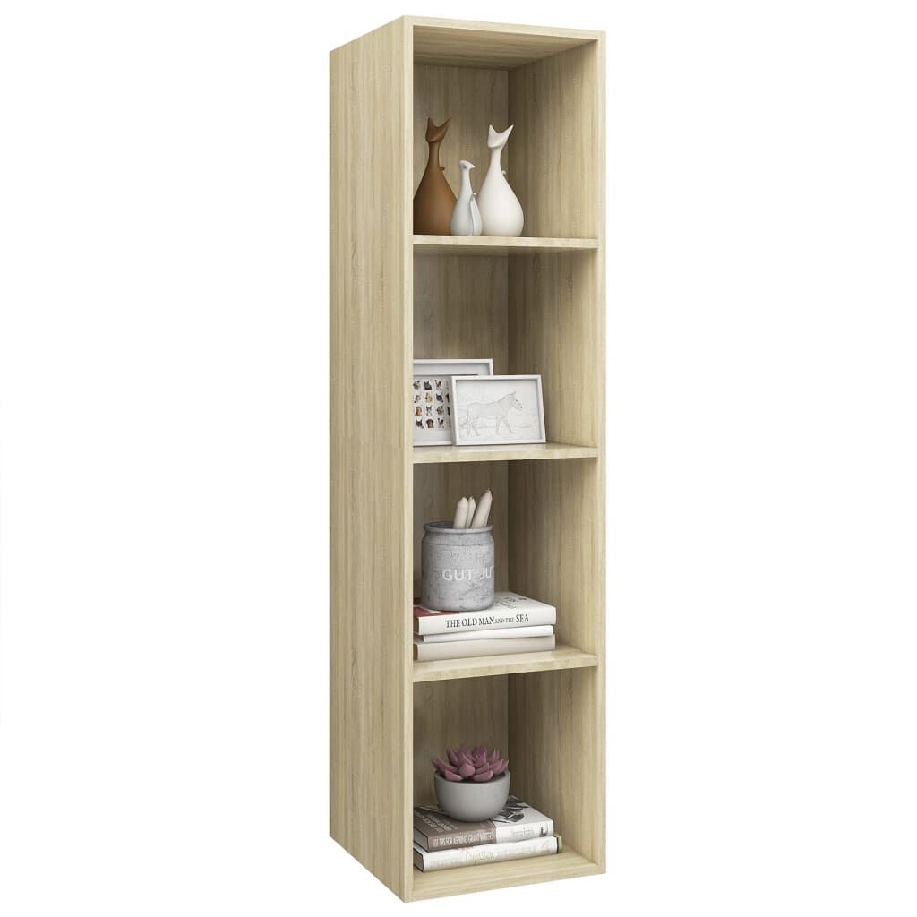 vidaXL Έπιπλο Τηλεόρασης Κρεμαστό Δρυς 37x37x142,5 εκ. από Επεξ. Ξύλο