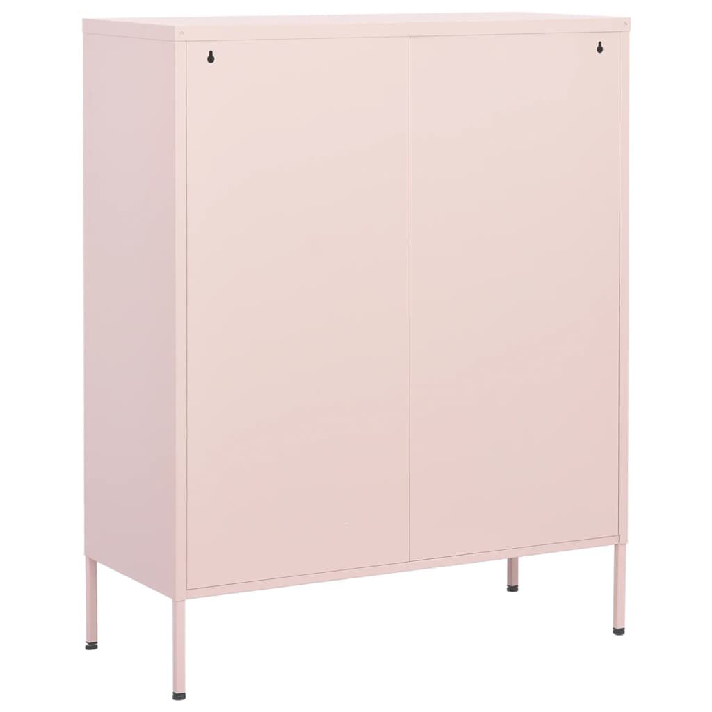 vidaXL Ντουλάπι Αποθήκευσης Ροζ 80 x 35 x 101,5 εκ. από Ατσάλι
