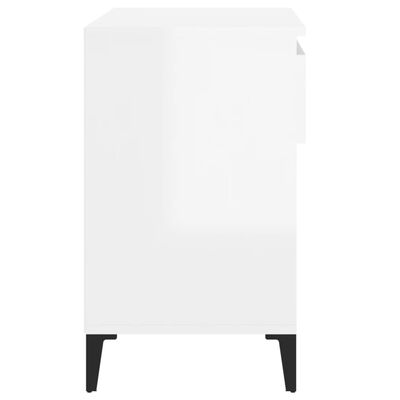 vidaXL Παπουτσοθήκη Γυαλιστερή Λευκή 70x36x60 εκ. Επεξεργασμένο Ξύλο