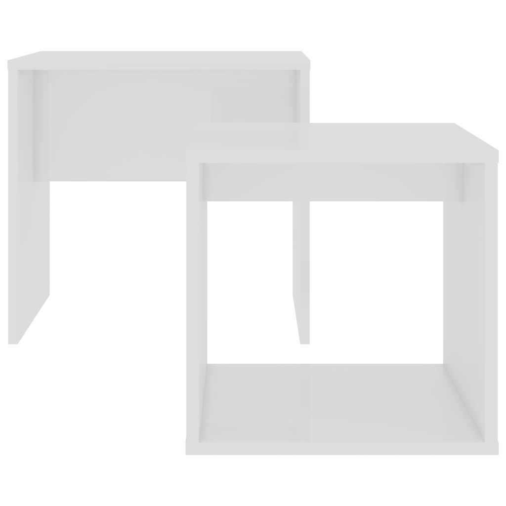 vidaXL Σετ Τραπεζάκια Σαλονιού Λευκά 48 x 30 x 45 εκ. από Επεξ. Ξύλο